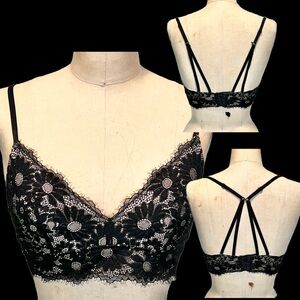 Aerie lace convertible bra racer back tank top‎ daisy floral lightly padded 34B